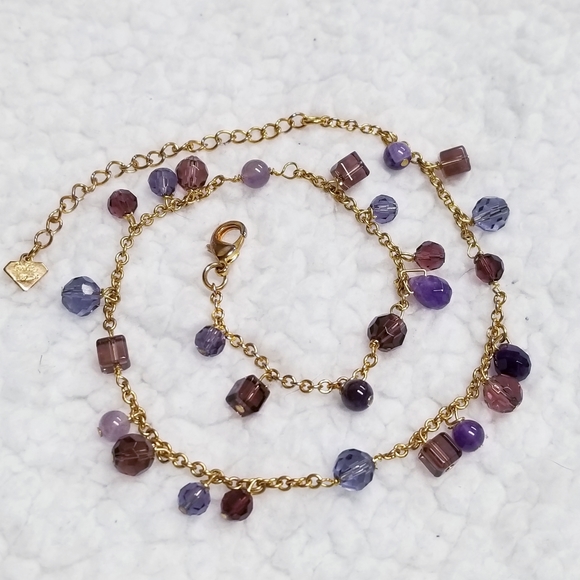 Cookie Lee Jewelry - Cookie Lee gold and purples necklace